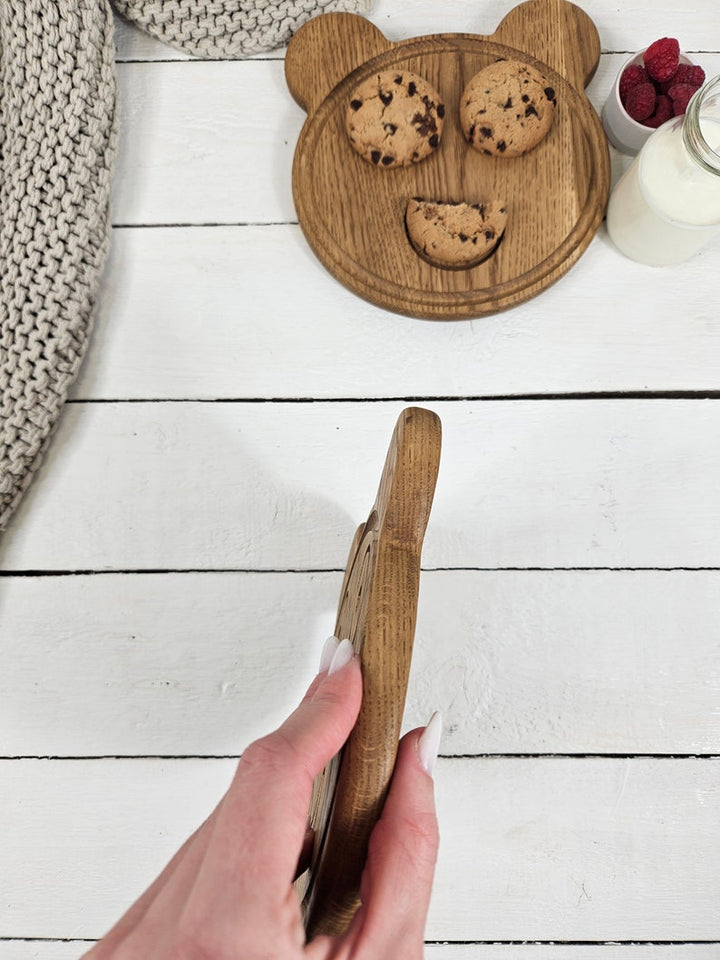 Wood animal platter for toddler