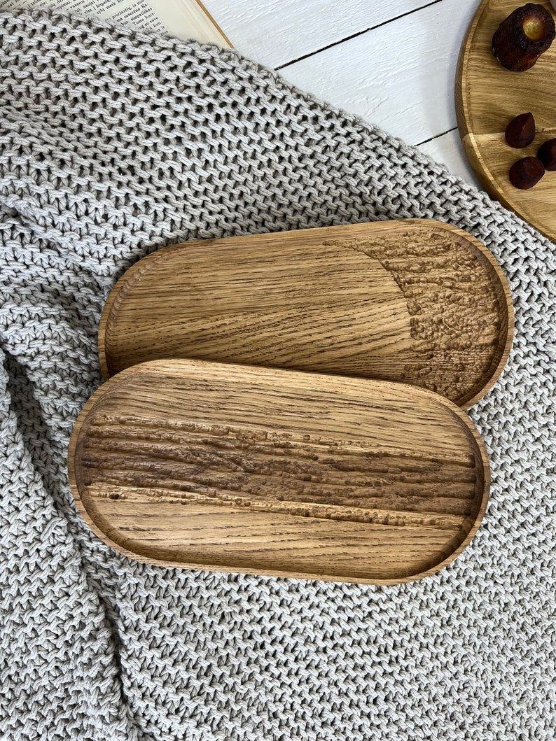 Oak platter for snacks