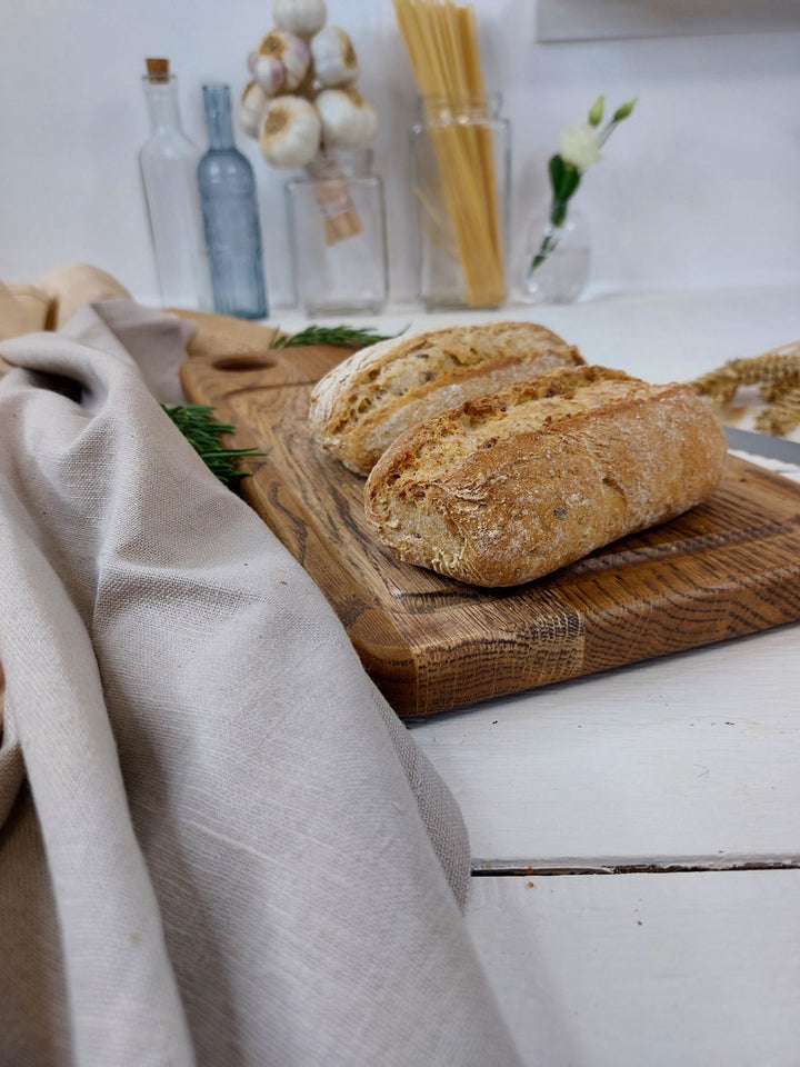 Classic Oak Bread Board, Serving Platter, Elegant Chopping Board, Housewarming Gift For Mom, Handmade Kitchenware, Custom Plate, Cheeseboard