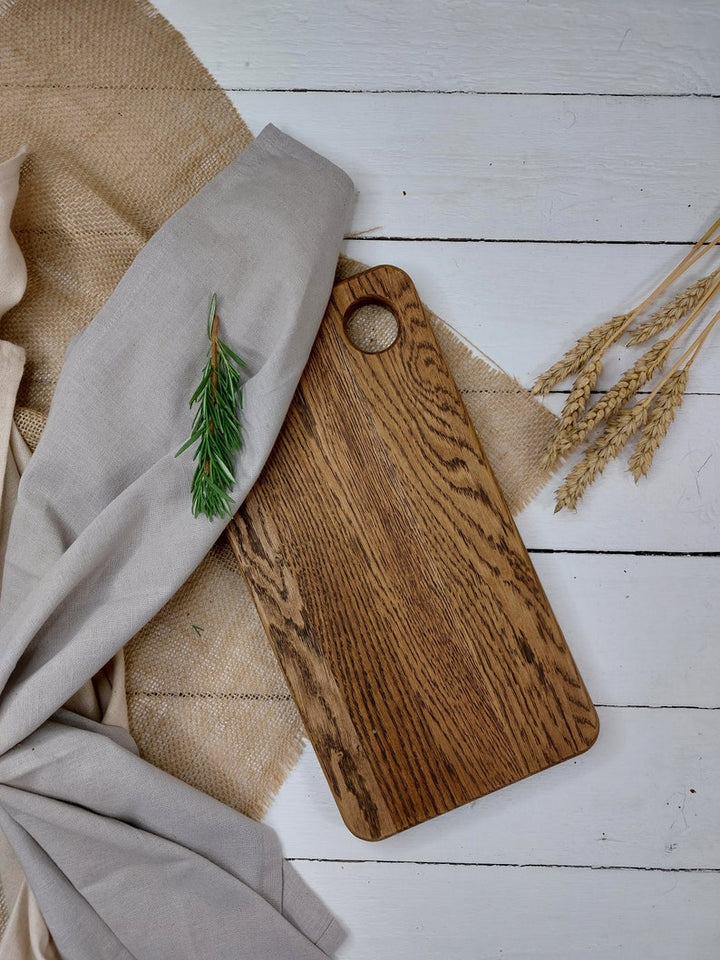 Classic Oak Bread Board, Serving Platter, Elegant Chopping Board, Housewarming Gift For Mom, Handmade Kitchenware, Custom Plate, Cheeseboard