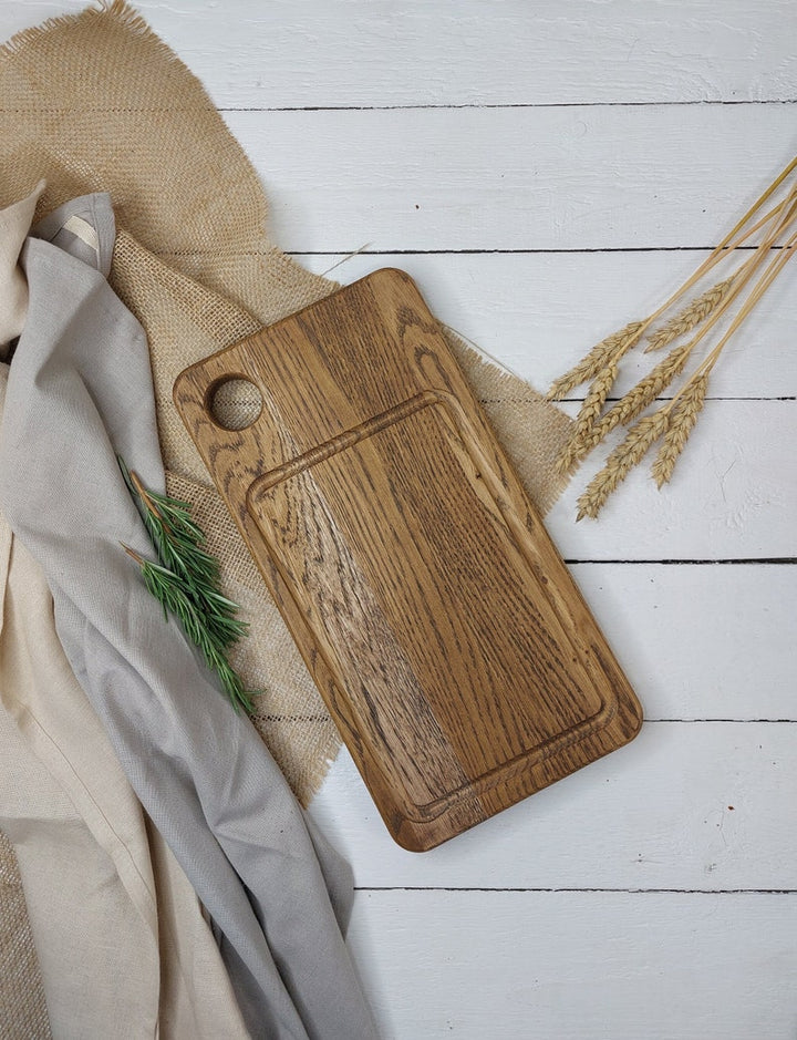 Classic Oak Bread Board, Serving Platter, Elegant Chopping Board, Housewarming Gift For Mom, Handmade Kitchenware, Custom Plate, Cheeseboard