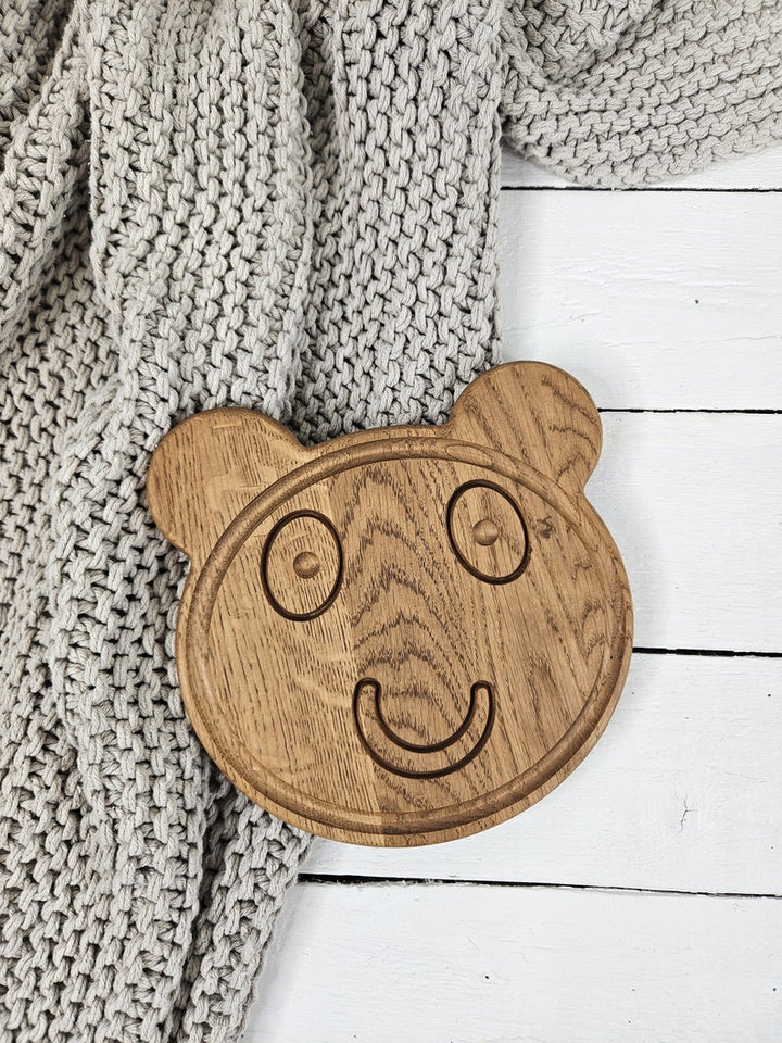 Wood animal platter for toddler