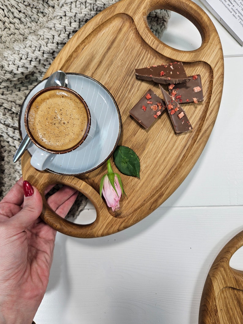 Serving tray for breakfast in bed With Handles