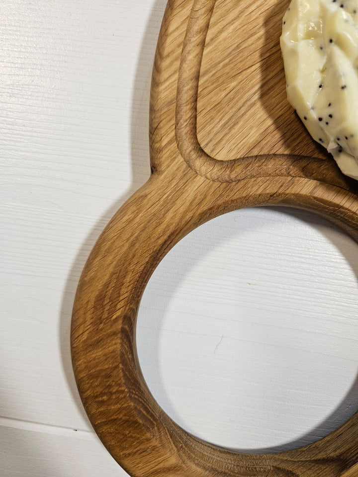 Round Cutting Board with handle, Charcuterie Board For Serving, Bread Cutting Board, Cheese Board, Gift For Mum, Decoration For Easter Table, Gift For Her