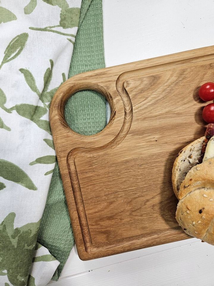 Classic Oak Bread Board, Serving Platter, Elegant Chopping Board, Housewarming Gift For Mom, Handmade Kitchenware, Custom Plate, Cheeseboard