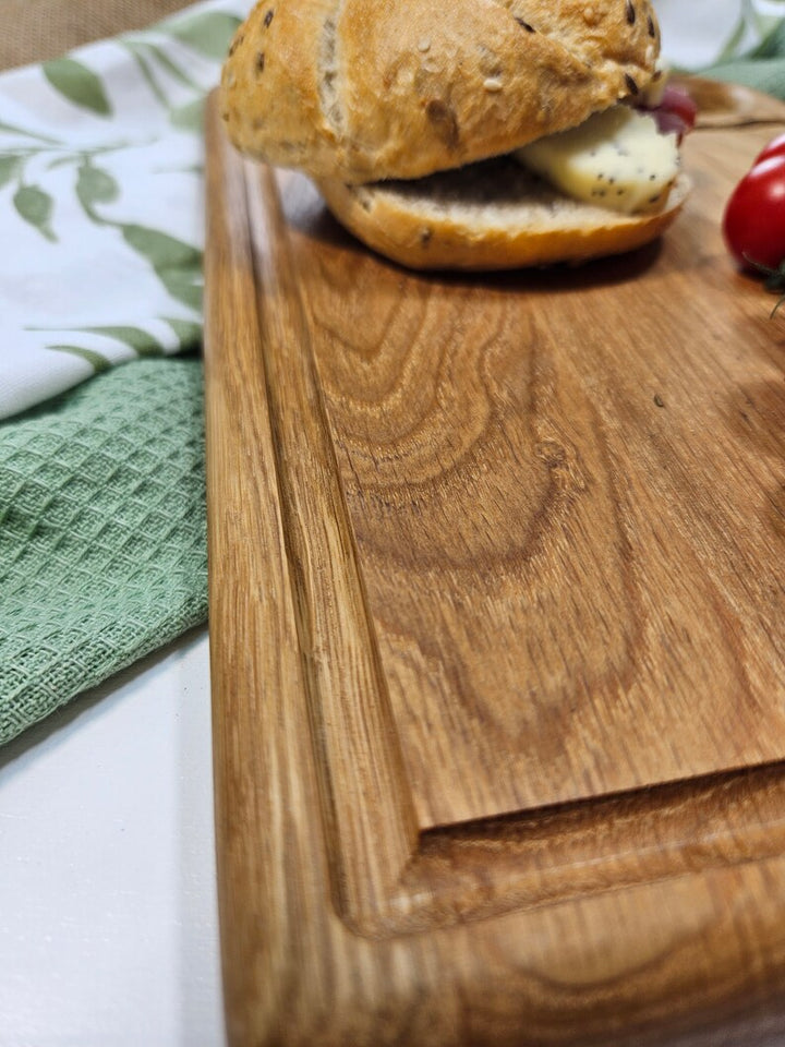 Classic Oak Bread Board, Serving Platter, Elegant Chopping Board, Housewarming Gift For Mom, Handmade Kitchenware, Custom Plate, Cheeseboard