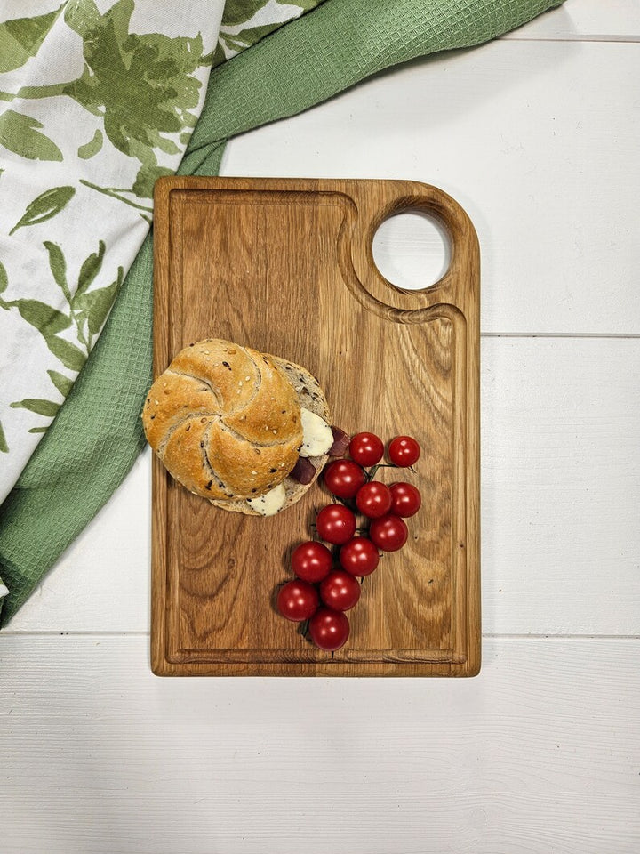 Classic Oak Bread Board, Serving Platter, Elegant Chopping Board, Housewarming Gift For Mom, Handmade Kitchenware, Custom Plate, Cheeseboard